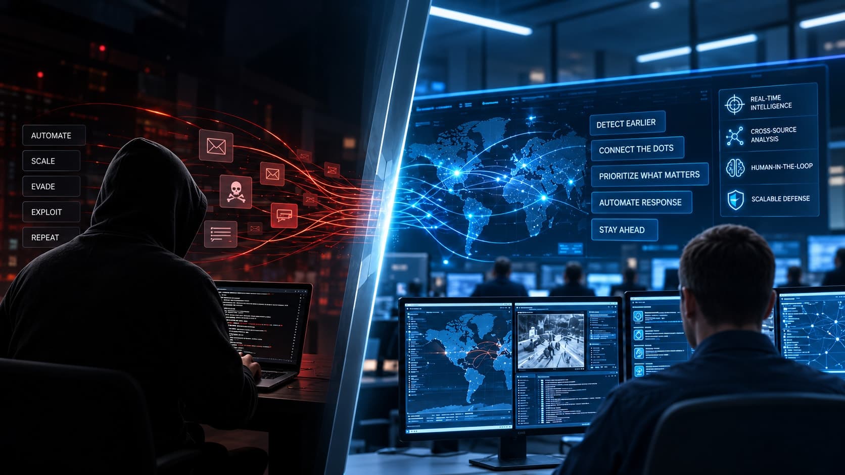 The Asymmetry Advantage: Why Fighting AI With AI Cannot Mean Mirroring It